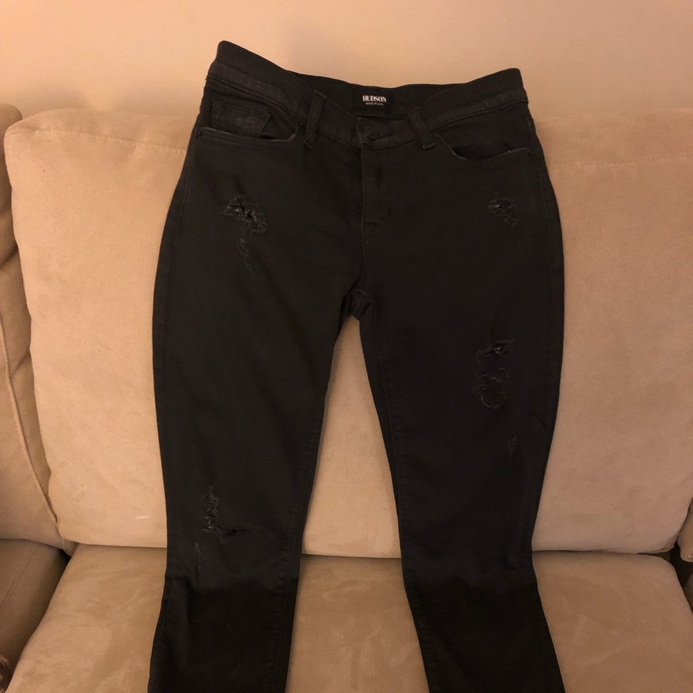 Hudson 
Light black rinse Krista Super Skinny